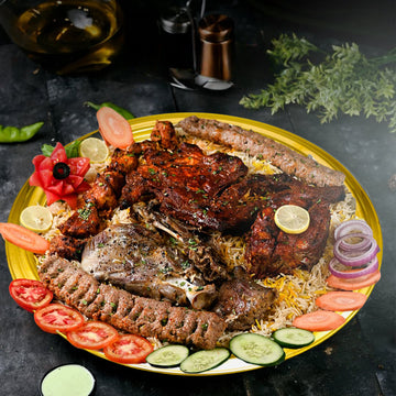 Asian Style Rice Serving Platter-Small 12 inches-PVD Coated QM Branded